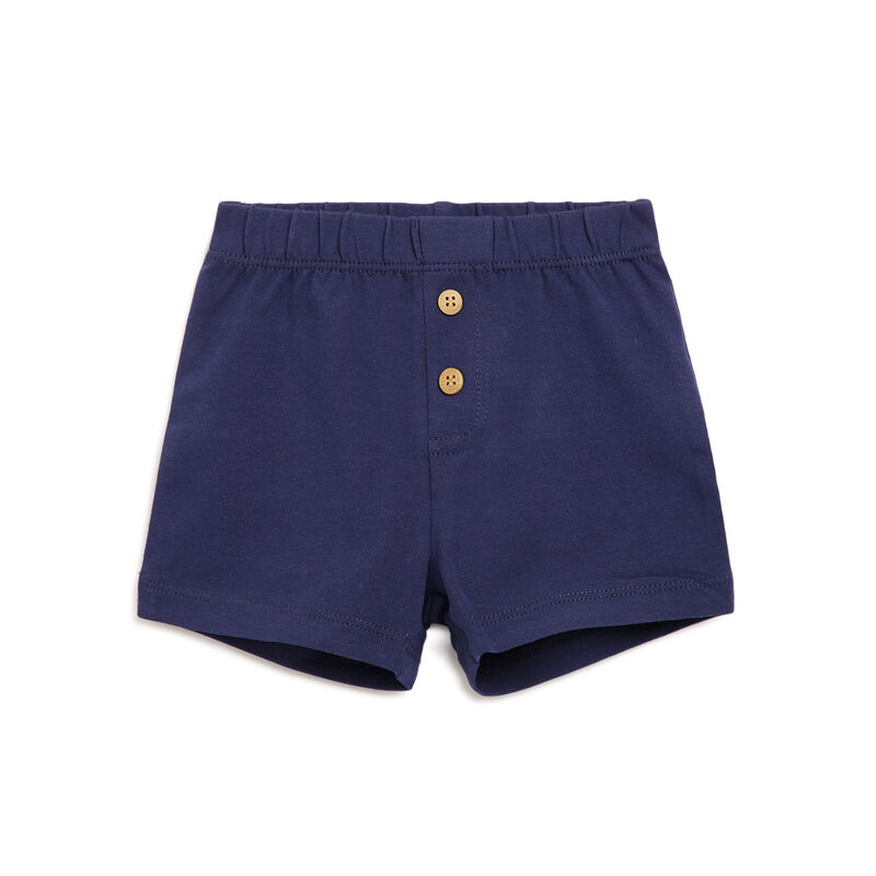 Boys Medium Blue Printed 2 Pc Set Polo with Short Trouser image number null